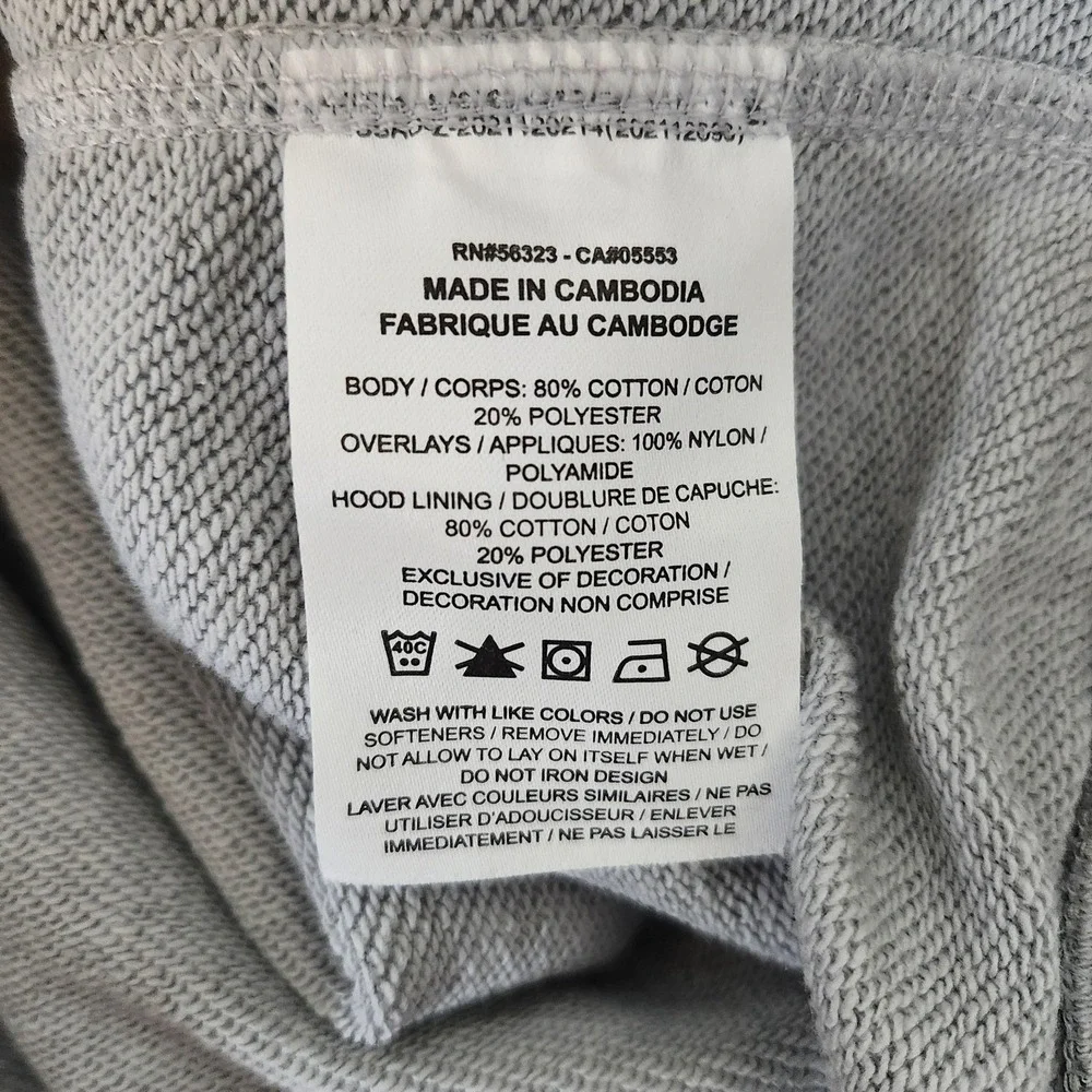 USA Hoodie Mens Small Gray Nike Soccer Travel Fleece Pullover Sweatshirt